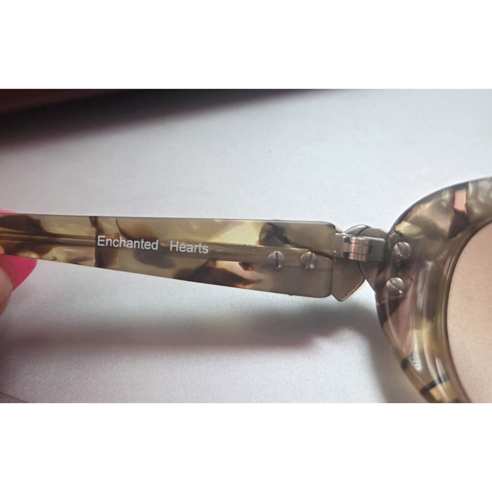 Brighton Enchanted Hearts Sunglasses Tortoise Shell Oval Brown Gradient Women’s - Picture 7 of 8